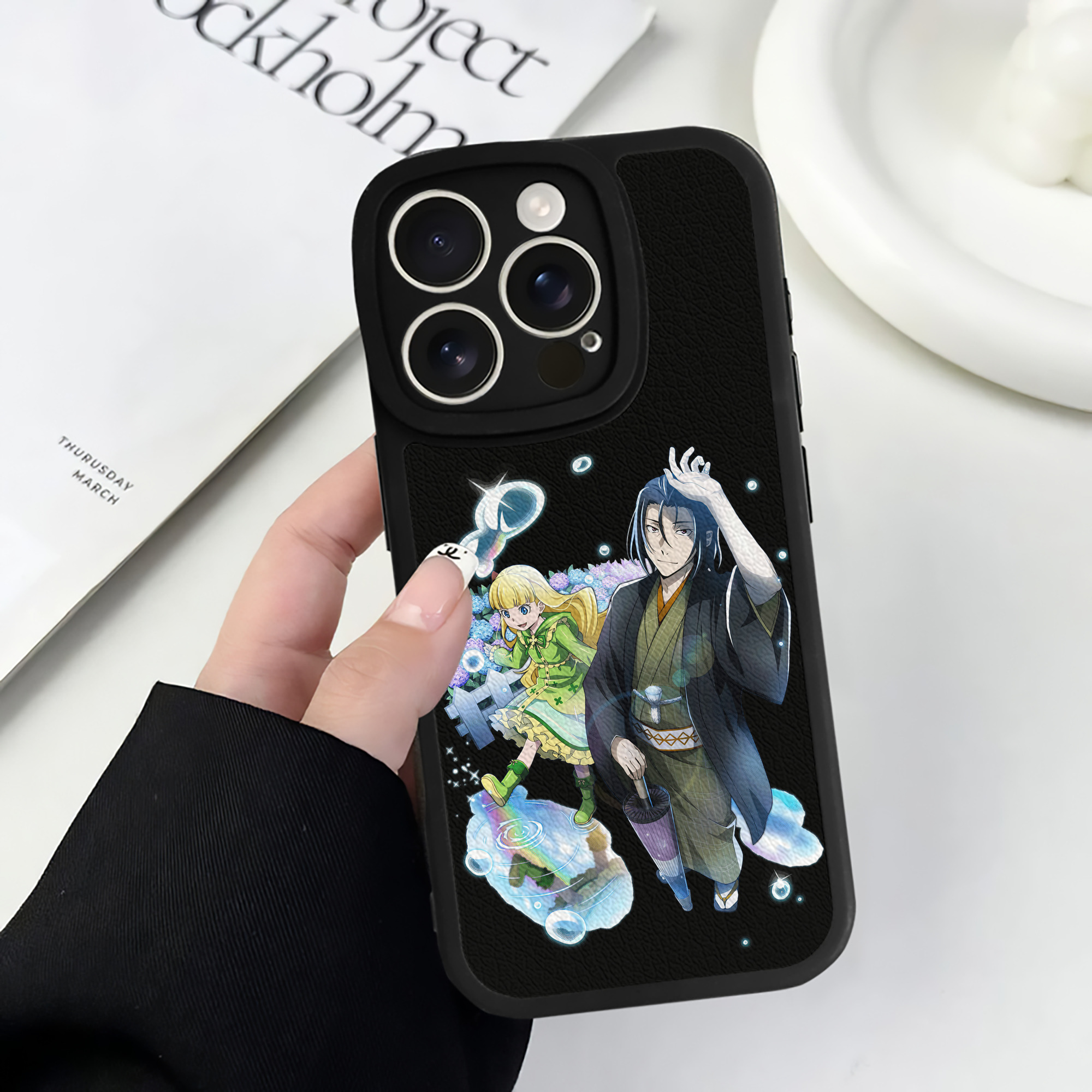 （画像用） 文豪ストレイドッグス Bungo Stray Dogs 【iPhone 16シリーズ対応】シリコンスマホケース（レザー調） 材質：シリコン